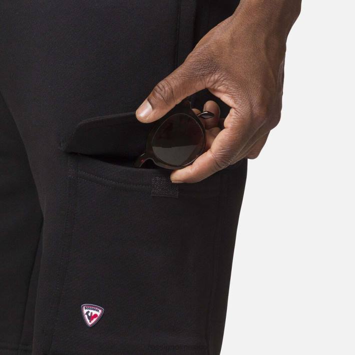 hombres Rossignol pantalones cortos cómodos de algodón HPXL104 fondos negro
