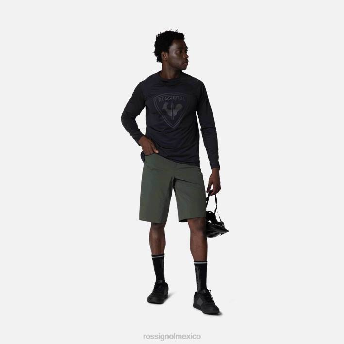 hombres Rossignol pantalones cortos de bicicleta de montaña HPXL507 fondos verde ébano