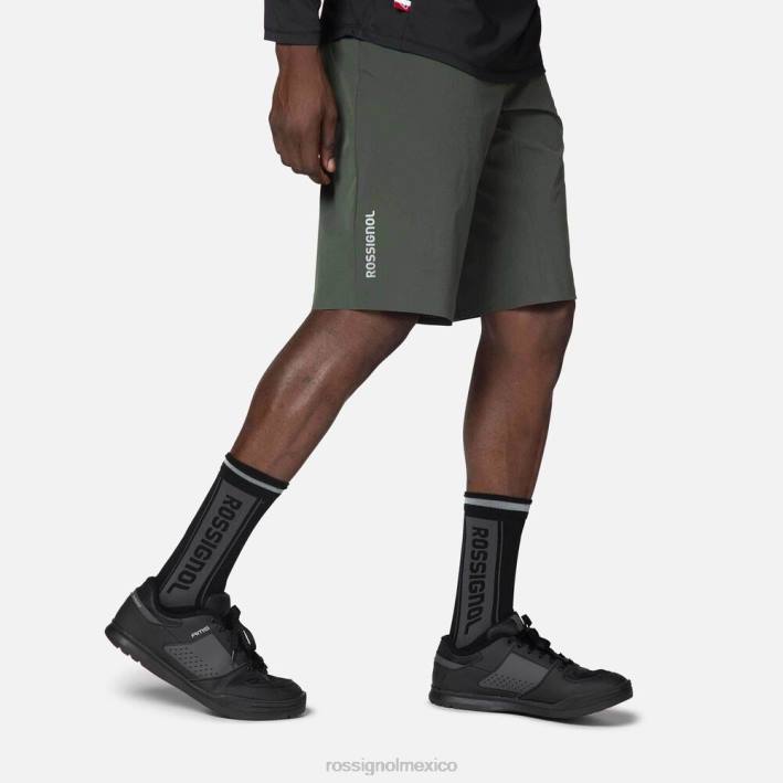 hombres Rossignol pantalones cortos de bicicleta de montaña HPXL507 fondos verde ébano