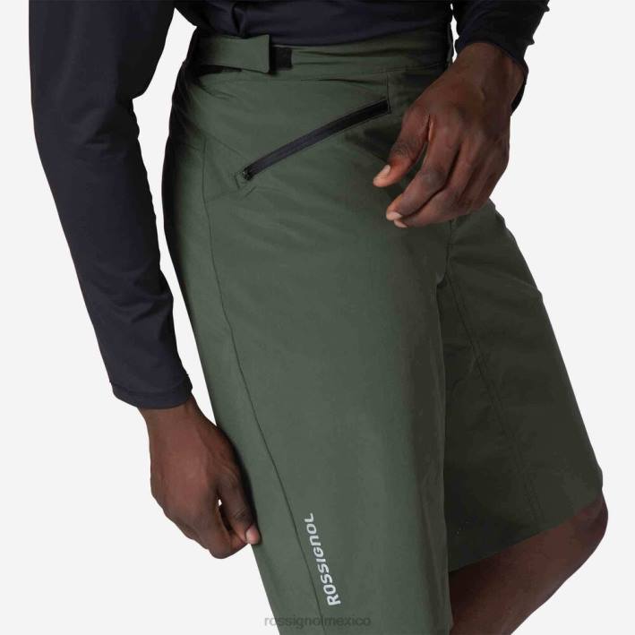 hombres Rossignol pantalones cortos de bicicleta de montaña HPXL507 fondos verde ébano