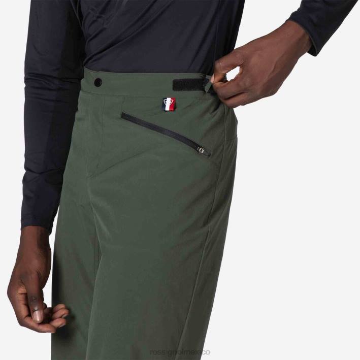 hombres Rossignol pantalones cortos de bicicleta de montaña HPXL507 fondos verde ébano