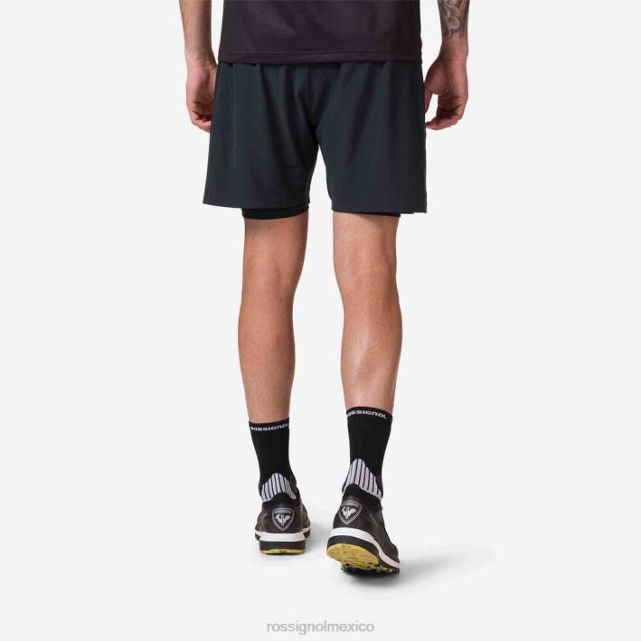 hombres Rossignol pantalones cortos para correr en montaña HPXL135 fondos negro