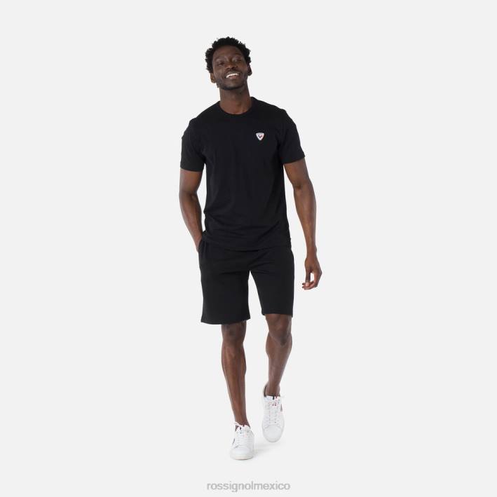 hombres Rossignol shorts de algodón con logo HPXL459 fondos negro