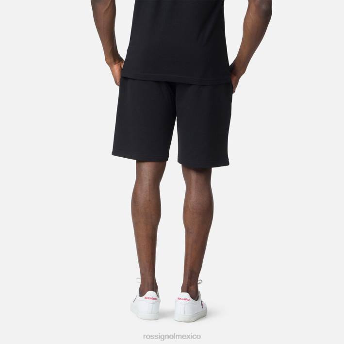 hombres Rossignol shorts de algodón con logo HPXL459 fondos negro