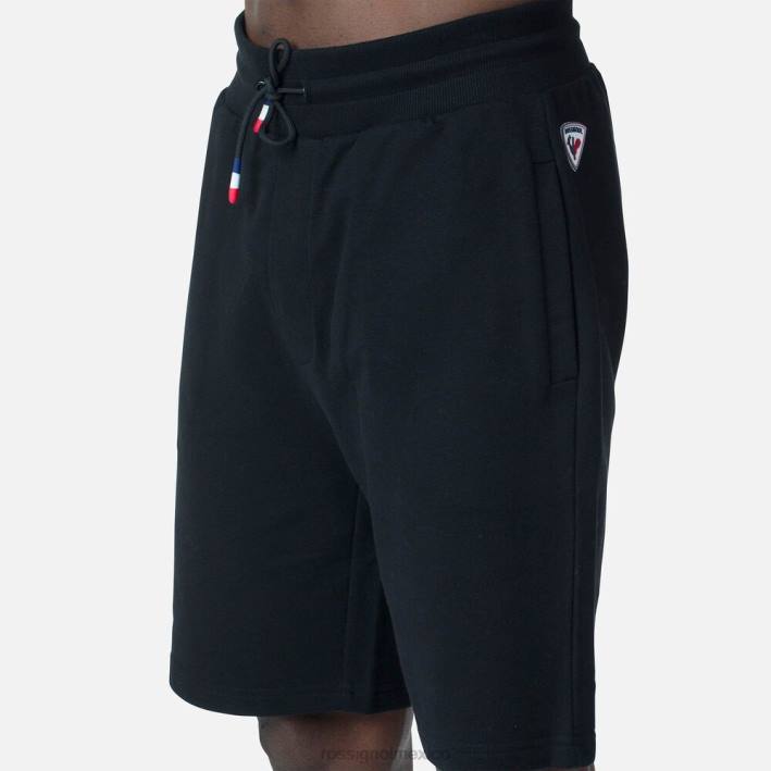 hombres Rossignol shorts de algodón con logo HPXL459 fondos negro