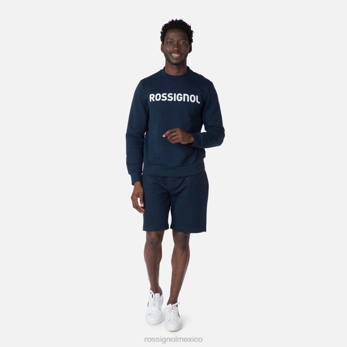 hombres Rossignol shorts de algodón con logo HPXL464 fondos azul marino oscuro