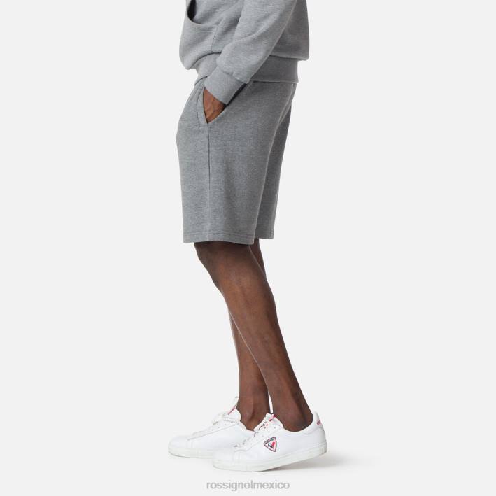 hombres Rossignol shorts de algodón con logo HPXL498 fondos cuero gris