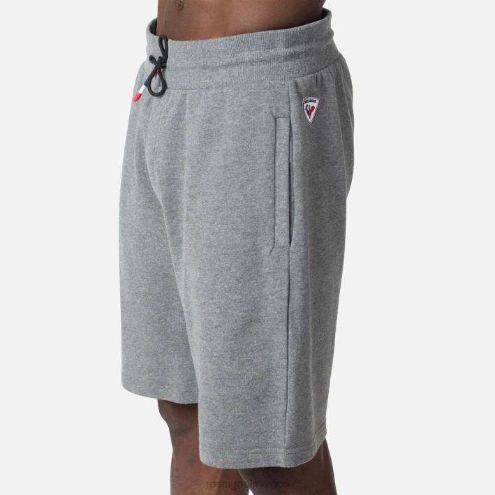 hombres Rossignol shorts de algodón con logo HPXL498 fondos cuero gris