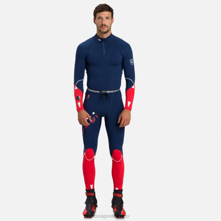hombres Rossignol mallas de carrera de compresión infini HPXL622 fondos azul marino oscuro