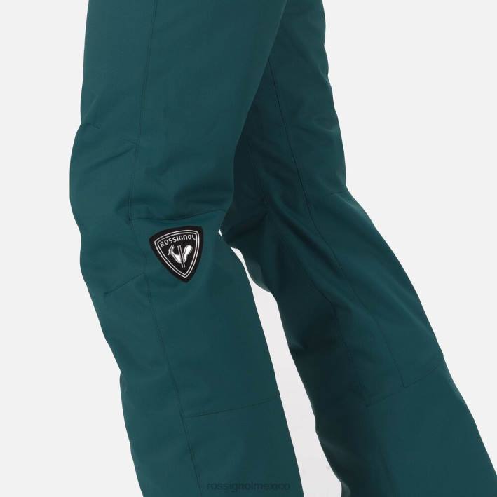hombres Rossignol pantalones de esquí HPXL267 fondos verde azulado