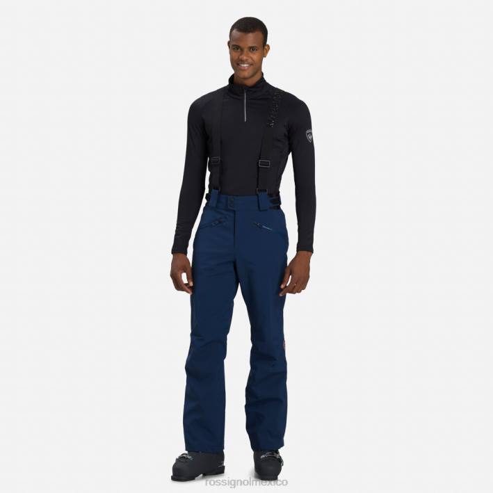 hombres Rossignol pantalones de esquí clásicos HPXL97 fondos azul marino oscuro