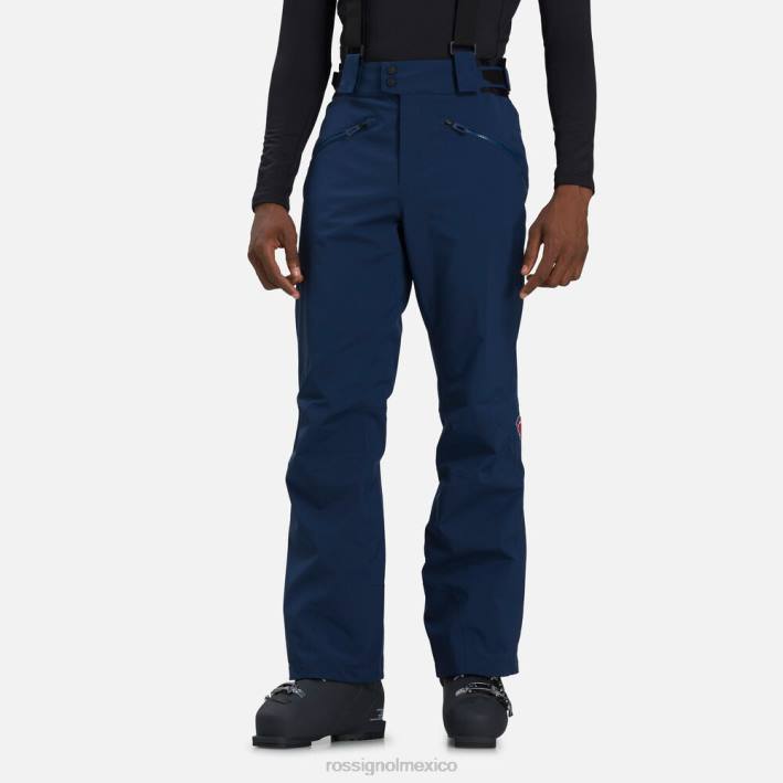 hombres Rossignol pantalones de esquí clásicos HPXL97 fondos azul marino oscuro