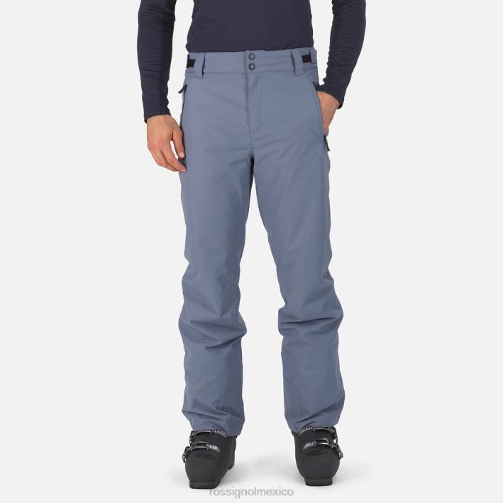 hombres Rossignol pantalones de esquí rápidos HPXL266 fondos gris azulado