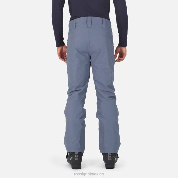 hombres Rossignol pantalones de esquí rápidos HPXL266 fondos gris azulado