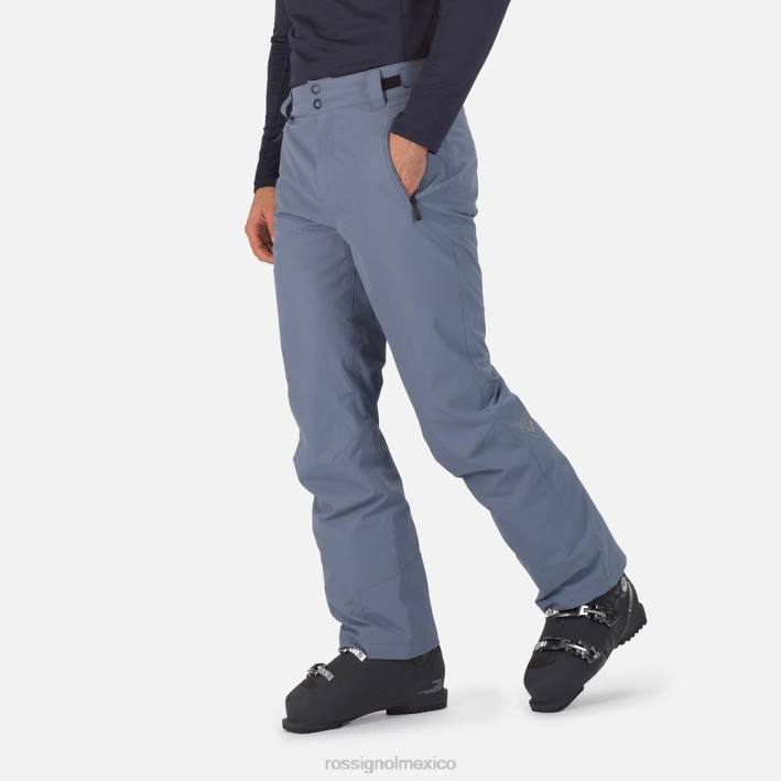 hombres Rossignol pantalones de esquí rápidos HPXL266 fondos gris azulado