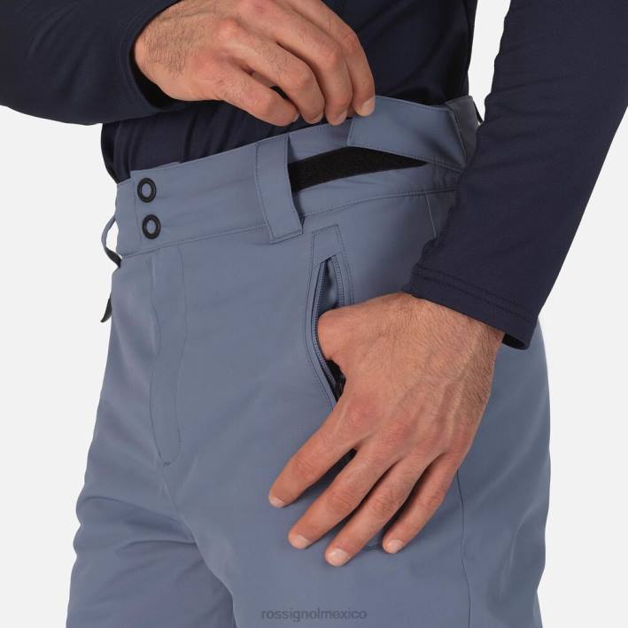 hombres Rossignol pantalones de esquí rápidos HPXL266 fondos gris azulado