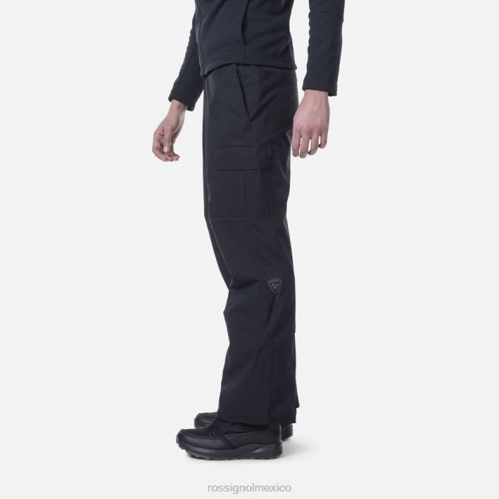 hombres Rossignol pantalones de esquí relajados HPXL362 fondos negro