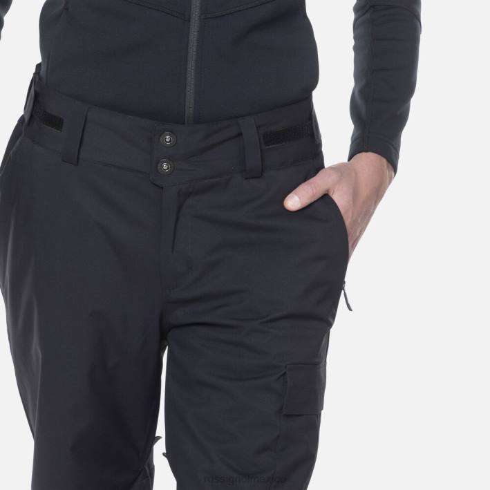 hombres Rossignol pantalones de esquí relajados HPXL362 fondos negro