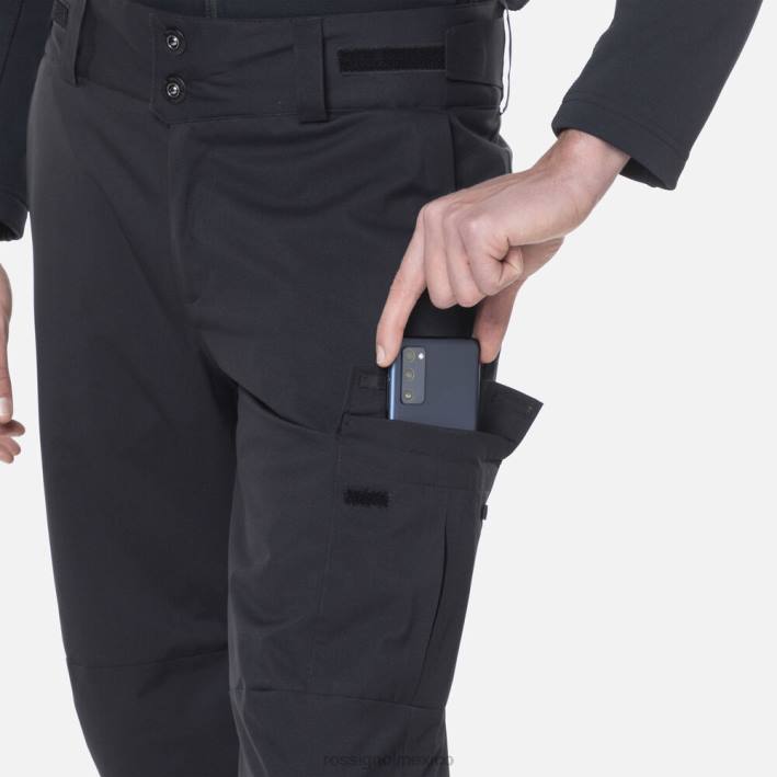 hombres Rossignol pantalones de esquí relajados HPXL362 fondos negro