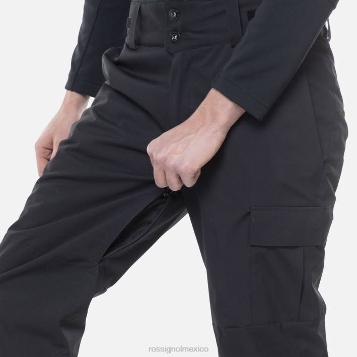hombres Rossignol pantalones de esquí relajados HPXL362 fondos negro