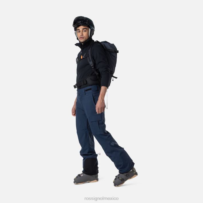 hombres Rossignol pantalones de esquí relajados HPXL447 fondos azul marino oscuro