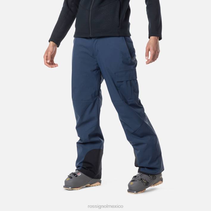hombres Rossignol pantalones de esquí relajados HPXL447 fondos azul marino oscuro