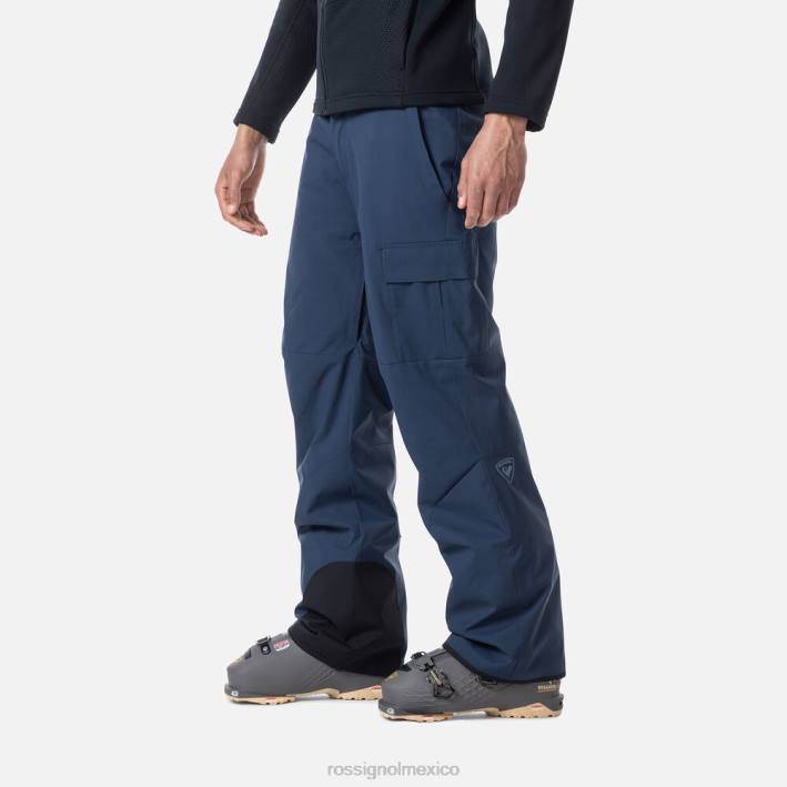 hombres Rossignol pantalones de esquí relajados HPXL447 fondos azul marino oscuro