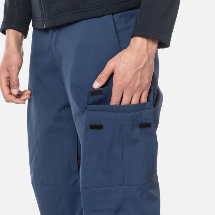 hombres Rossignol pantalones de esquí relajados HPXL447 fondos azul marino oscuro