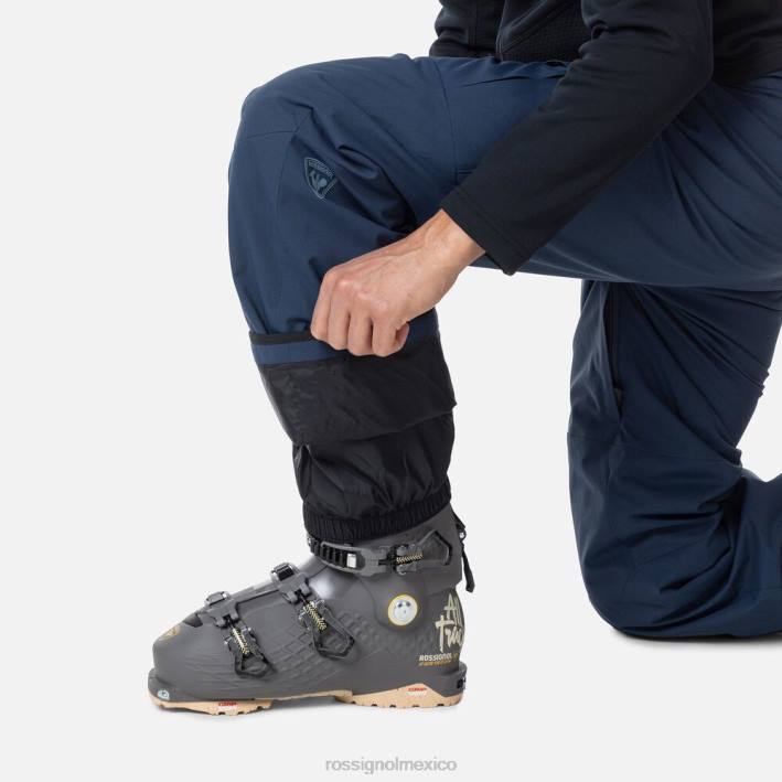 hombres Rossignol pantalones de esquí relajados HPXL447 fondos azul marino oscuro