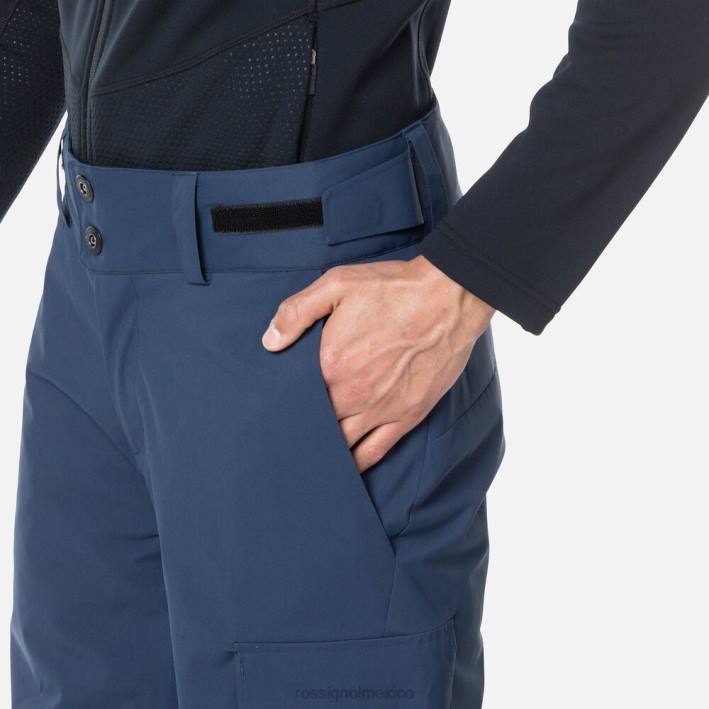 hombres Rossignol pantalones de esquí relajados HPXL447 fondos azul marino oscuro