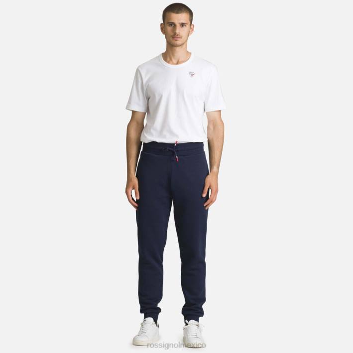 hombres Rossignol pantalones deportivos de algodón con logo HPXL256 fondos azul marino oscuro