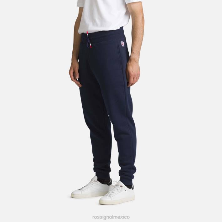 hombres Rossignol pantalones deportivos de algodón con logo HPXL256 fondos azul marino oscuro