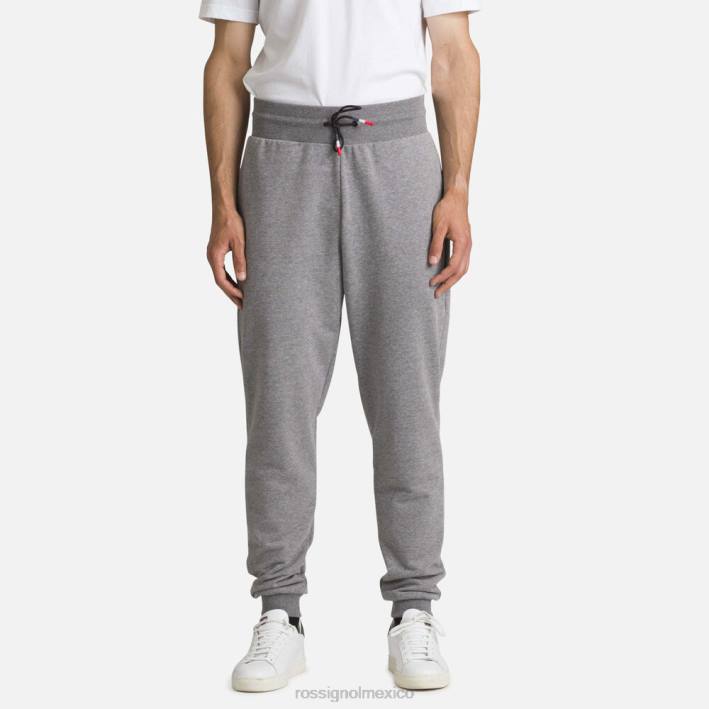 hombres Rossignol pantalones deportivos de algodón con logo HPXL379 fondos cuero gris