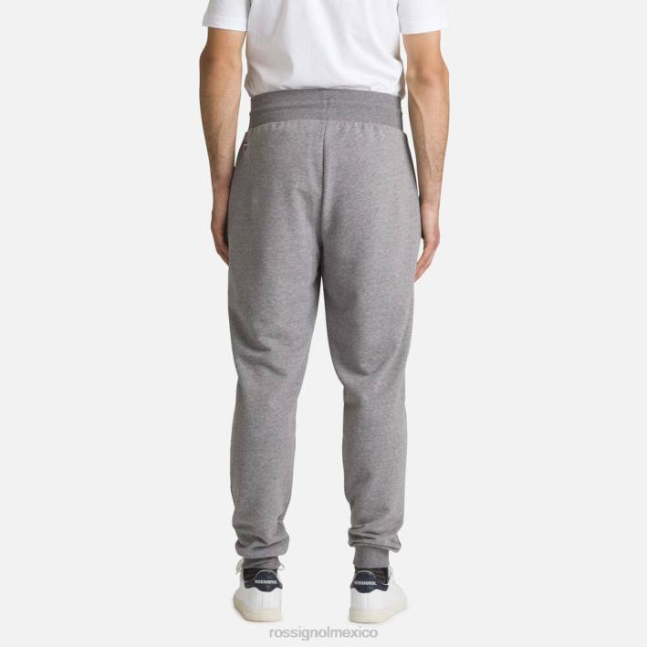 hombres Rossignol pantalones deportivos de algodón con logo HPXL379 fondos cuero gris