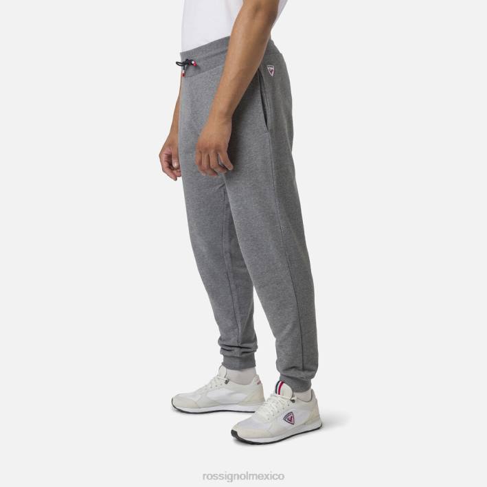 hombres Rossignol pantalones deportivos de lana con logo HPXL377 fondos cuero gris