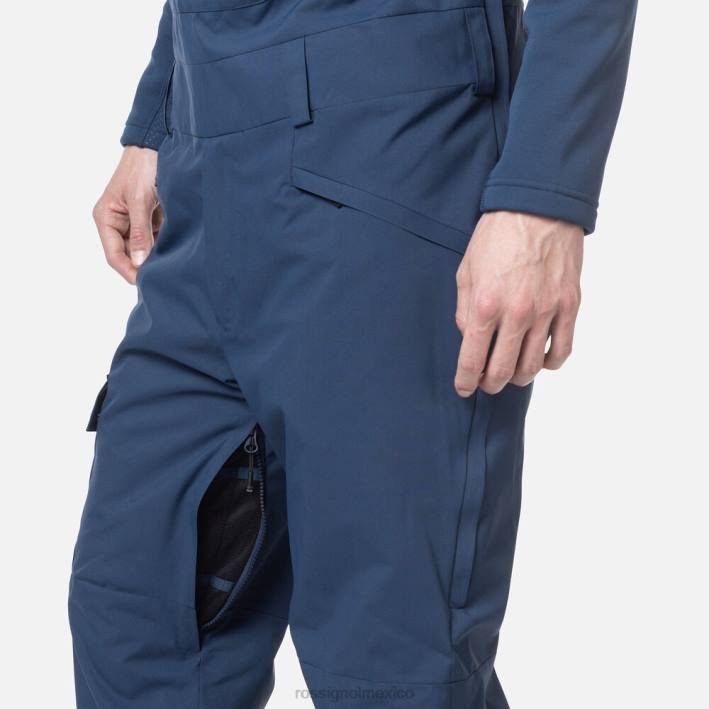 hombres Rossignol pantalones con pechera relajados HPXL363 fondos azul marino oscuro