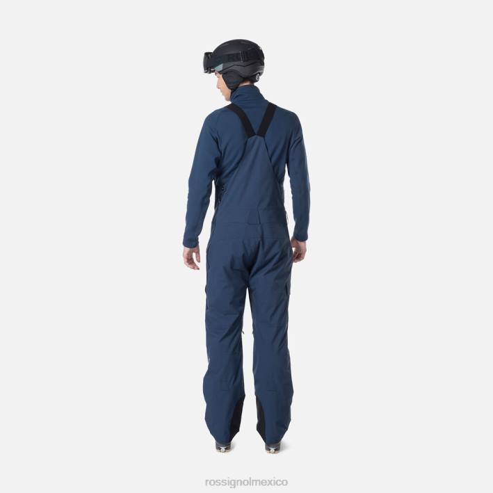 hombres Rossignol pantalones con pechera relajados HPXL363 fondos azul marino oscuro