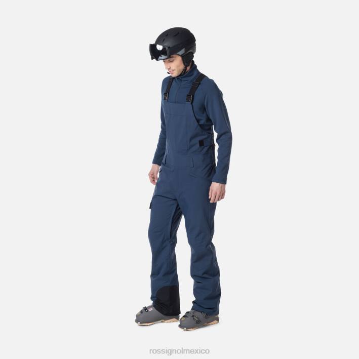 hombres Rossignol pantalones con pechera relajados HPXL363 fondos azul marino oscuro