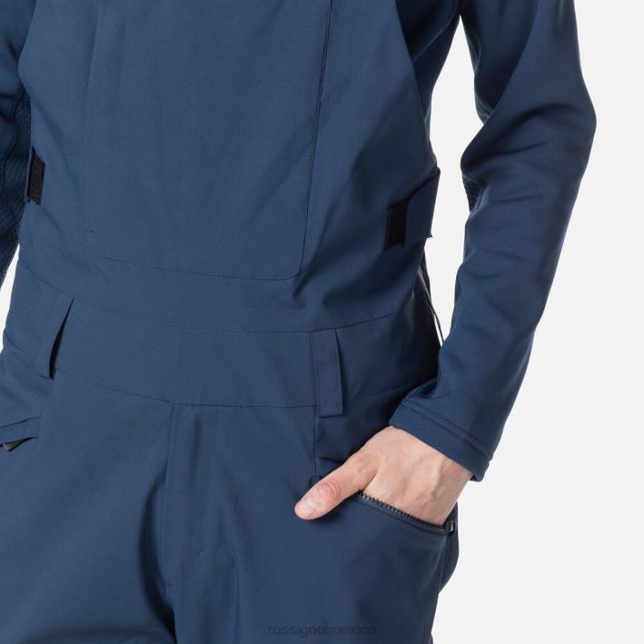 hombres Rossignol pantalones con pechera relajados HPXL363 fondos azul marino oscuro