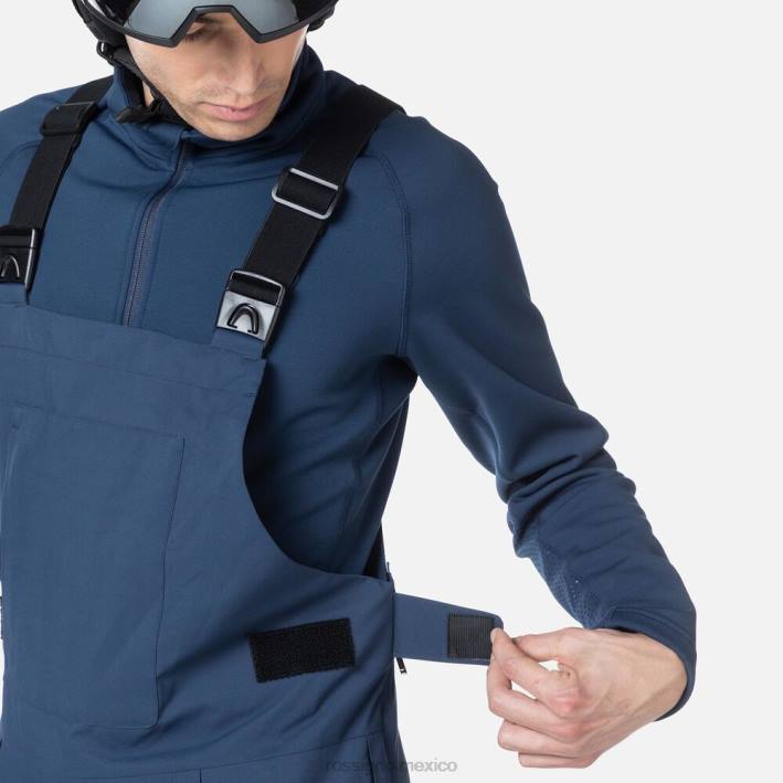 hombres Rossignol pantalones con pechera relajados HPXL363 fondos azul marino oscuro