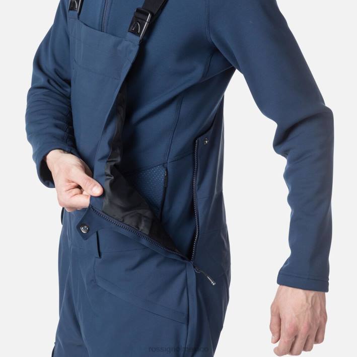 hombres Rossignol pantalones con pechera relajados HPXL363 fondos azul marino oscuro