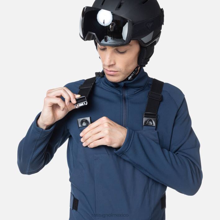 hombres Rossignol pantalones con pechera relajados HPXL363 fondos azul marino oscuro