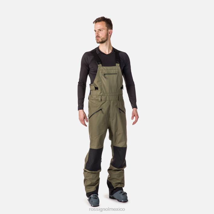 hombres Rossignol pantalones con peto de tres capas skpr HPXL174 fondos hoja de acino