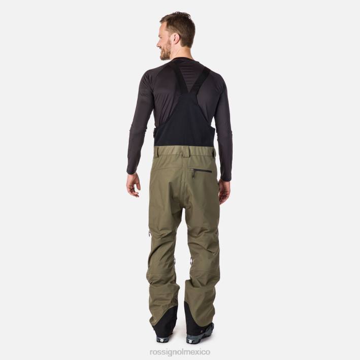 hombres Rossignol pantalones con peto de tres capas skpr HPXL174 fondos hoja de acino