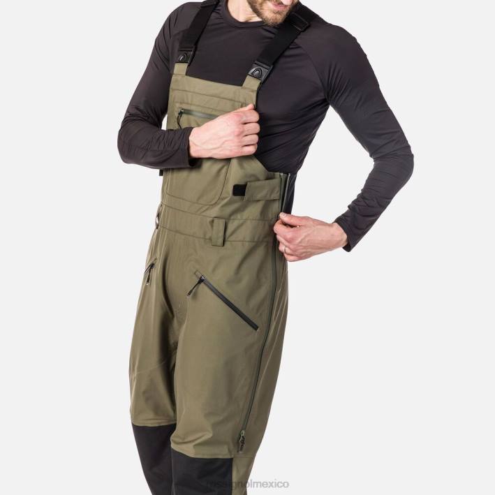 hombres Rossignol pantalones con peto de tres capas skpr HPXL174 fondos hoja de acino