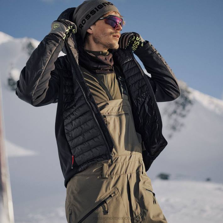 hombres Rossignol pantalones con peto de tres capas skpr HPXL174 fondos hoja de acino