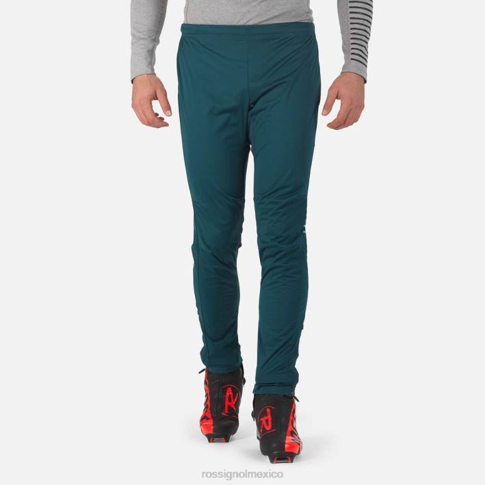 hombres Rossignol pantalones de traje HPXL120 fondos verde azulado profundo