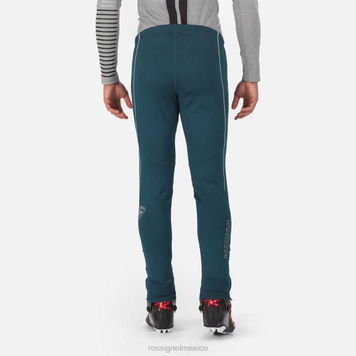 hombres Rossignol pantalones de traje HPXL120 fondos verde azulado profundo