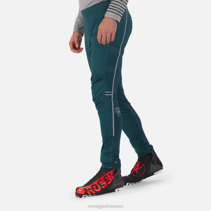 hombres Rossignol pantalones de traje HPXL120 fondos verde azulado profundo