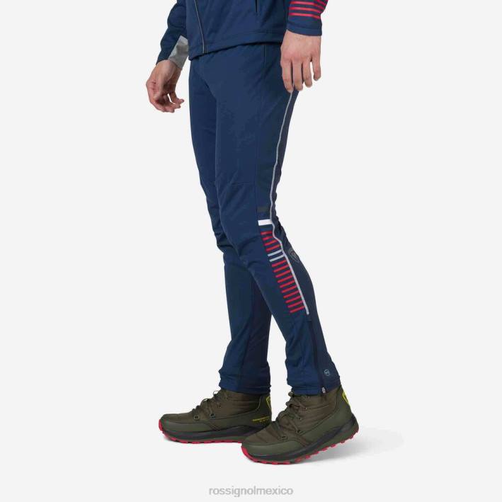hombres Rossignol pantalones de traje HPXL521 fondos azul marino oscuro
